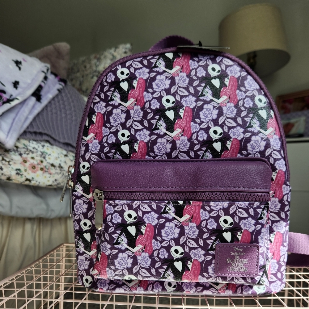 Disney Purple and Pink Nightmare Before Christmas Backpack